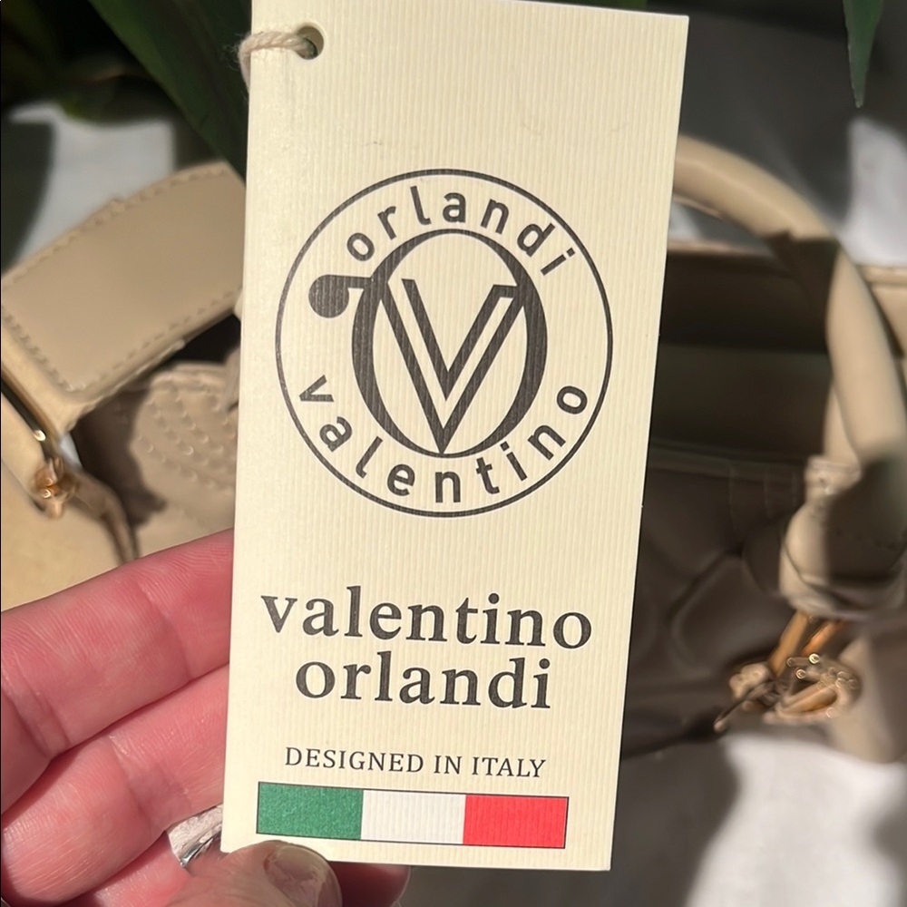 Valentino Orlandi Beige Quilted Women's Bag - Picture 8 of 8